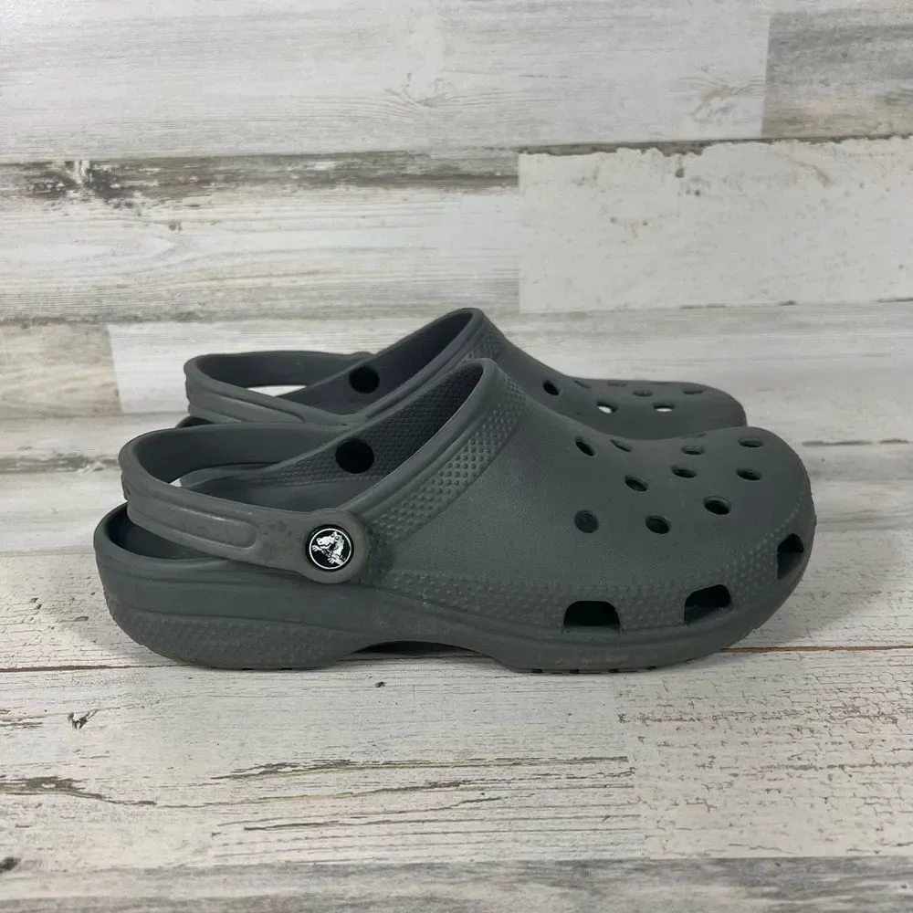 Crocs Mens Slip-On Casual Classic Clogs Black Size 10